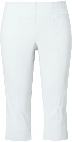 Ulla Popken Bengaline Elastic Waist Stretch Capri Pants Snow White - Teksad & Püksid Suuremates Suurustes – Plus Size - 