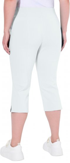 Ulla Popken Bengaline Elastic Waist Stretch Capri Pants Snow White - Teksad & Püksid Suuremates Suurustes – Plus Size - 