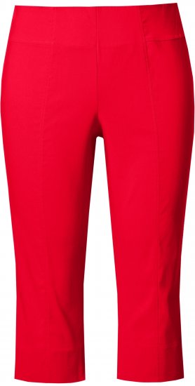 Ulla Popken Bengaline Elastic Waist Stretch Capri Pants Red - Teksad & Püksid Suuremates Suurustes – Plus Size - 