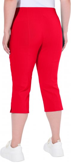 Ulla Popken Bengaline Elastic Waist Stretch Capri Pants Red - Teksad & Püksid Suuremates Suurustes – Plus Size - 