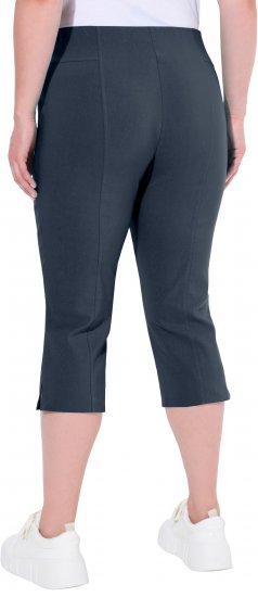 Ulla Popken Bengaline Elastic Waist Stretch Capri Pants Navy Blue - Teksad & Püksid Suuremates Suurustes – Plus Size - 