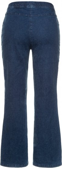 Ulla Popken Wide Leg Elastic Waist Mary Fit Marlene Stretch Jeans Denim Blue - Teksad & Püksid Suuremates Suurustes – Plus Size - 
