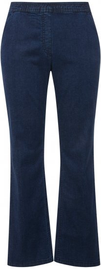 Ulla Popken Straight Leg Elastic Waist Mandy Fit Stretch Jeans Denim Blue - Teksad & Püksid Suuremates Suurustes – Plus Size - 