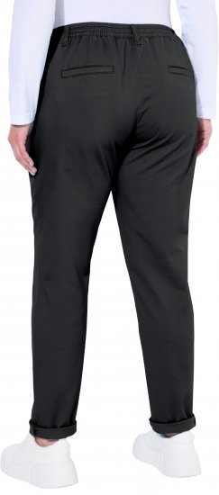 Ulla Popken Chino Elastic Waist Stretch Cotton Pants Black - Teksad & Püksid Suuremates Suurustes – Plus Size - 