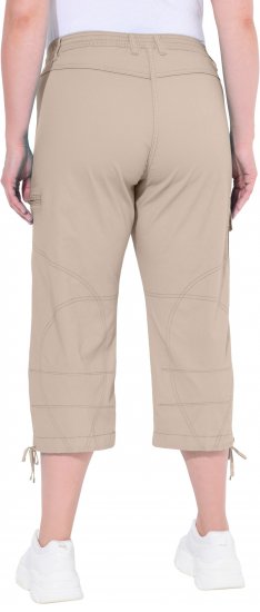 Ulla Popken Stretch Cotton Cargo Crop Pants Beige - Teksad & Püksid Suuremates Suurustes – Plus Size - 