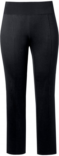 Ulla Popken Slim Leg Sienna Fit Ponte Stretch Knit Pants Black - Teksad & Püksid Suuremates Suurustes – Plus Size - 
