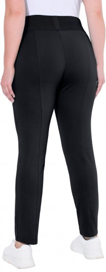 Ulla Popken Slim Leg Sienna Fit Ponte Stretch Knit Pants Black - Teksad & Püksid Suuremates Suurustes – Plus Size - 