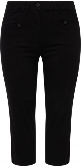 Ulla Popken Mony Stretch Capri Pants Black - Teksad & Püksid Suuremates Suurustes – Plus Size - 