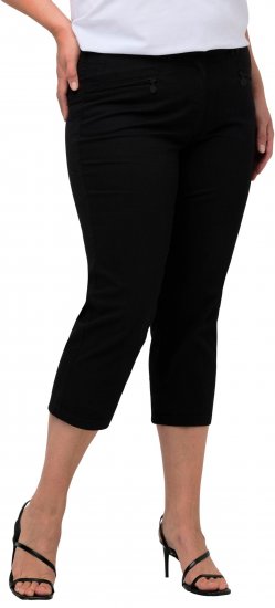 Ulla Popken Mony Stretch Capri Pants Black - Teksad & Püksid Suuremates Suurustes – Plus Size - 