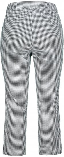 Ulla Popken Check Bengaline Slim Leg Sienna Fit Stretch Crop Pants Black - Teksad & Püksid Suuremates Suurustes – Plus Size - 