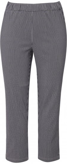 Ulla Popken Check Bengaline Slim Leg Sienna Fit Stretch Crop Pants Navy - Teksad & Püksid Suuremates Suurustes – Plus Size - 