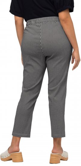 Ulla Popken Check Bengaline Slim Leg Sienna Fit Stretch Crop Pants Navy - Teksad & Püksid Suuremates Suurustes – Plus Size - 