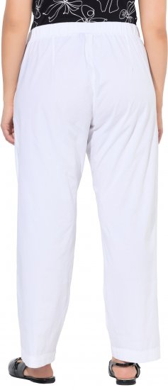 Ulla Popken Wide Leg Ruby Fit Stretch Chino Pants Snow White - Teksad & Püksid Suuremates Suurustes – Plus Size - 