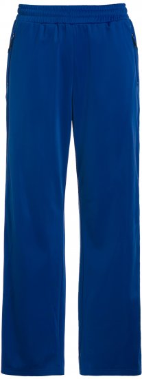 Ulla Popken Snap Placket Side Seam Wide Leg Recycled Polyester Knit Joggers Blue - Teksad & Püksid Suuremates Suurustes – Plus Size - 