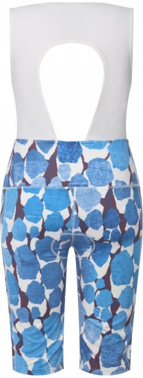 Ulla Popken Abstract Print Padded Cycling Shorts With Suspenders White - Teksad & Püksid Suuremates Suurustes – Plus Size - 