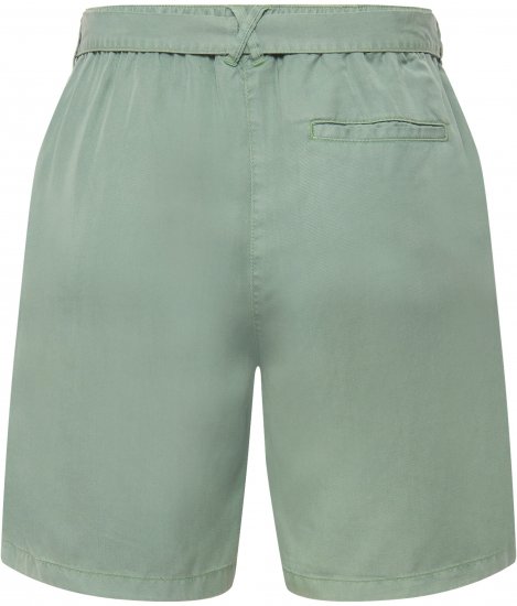 Ulla Popken Tie Belt Lyocell Shorts Moss Green - Teksad & Püksid Suuremates Suurustes – Plus Size - 