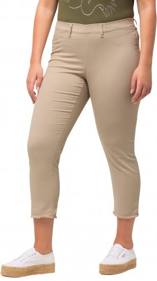 Ulla Popken Stretch Blend Bengaline Pants Dark Putty - Teksad & Püksid Suuremates Suurustes – Plus Size - 