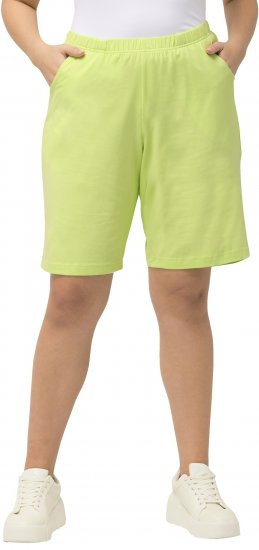 Ulla Popken Stretch Knit Bermuda Shorts Green - Teksad & Püksid Suuremates Suurustes – Plus Size - 