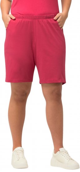Ulla Popken Stretch Knit Bermuda Shorts Red - Teksad & Püksid Suuremates Suurustes – Plus Size - 