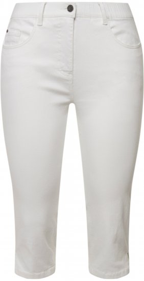 Ulla Popken Basic Capri Sarah Fit Jeans Snow White - Teksad & Püksid Suuremates Suurustes – Plus Size - 