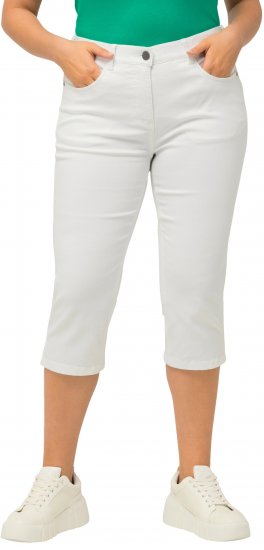 Ulla Popken Basic Capri Sarah Fit Jeans Snow White - Teksad & Püksid Suuremates Suurustes – Plus Size - 