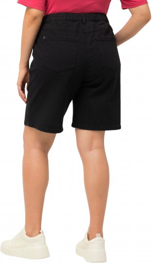 Ulla Popken Basic Denim Mandy Bermuda Shorts Black - Teksad & Püksid Suuremates Suurustes – Plus Size - 