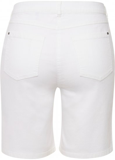 Ulla Popken Basic Denim Mandy Bermuda Shorts Snow White - Teksad & Püksid Suuremates Suurustes – Plus Size - 