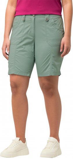 Ulla Popken Cargo Bermuda Shorts Light Moss Green - Teksad & Püksid Suuremates Suurustes – Plus Size - 