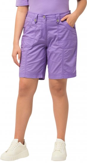 Ulla Popken Cargo Bermuda Shorts Pale Lilac - Teksad & Püksid Suuremates Suurustes – Plus Size - 