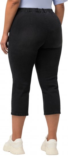 Ulla Popken Cropped Stretch Blend Mony Jeans Black - Teksad & Püksid Suuremates Suurustes – Plus Size - 