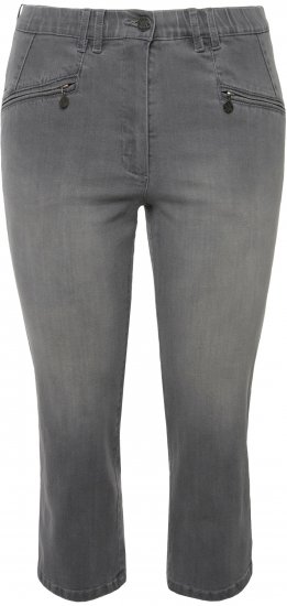 Ulla Popken Cropped Stretch Blend Mony Jeans Denim Blue - Teksad & Püksid Suuremates Suurustes – Plus Size - 