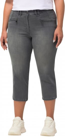 Ulla Popken Cropped Stretch Blend Mony Jeans Denim Blue - Teksad & Püksid Suuremates Suurustes – Plus Size - 