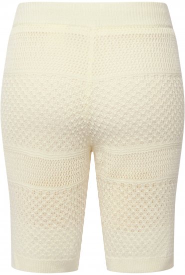 Ulla Popken Crochet Bermuda Layered Look Shorts White - Teksad & Püksid Suuremates Suurustes – Plus Size - 