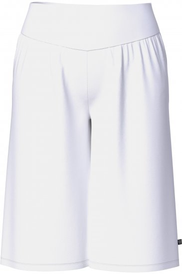 Ulla Popken Wide Leg Flared Bermuda Shorts White - Teksad & Püksid Suuremates Suurustes – Plus Size - 