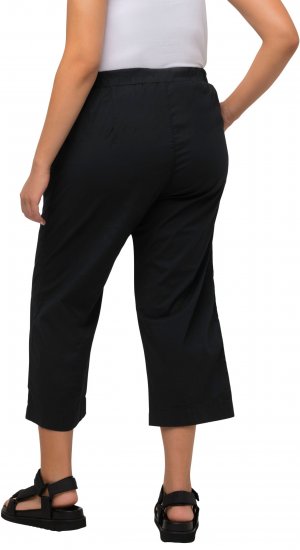 Ulla Popken Cropped Ruby Fit Pants Black - Teksad & Püksid Suuremates Suurustes – Plus Size - 