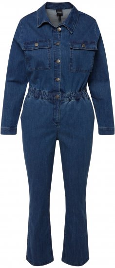 Ulla Popken Denim Boiler Suit Blue Denim - Teksad & Püksid Suuremates Suurustes – Plus Size - 