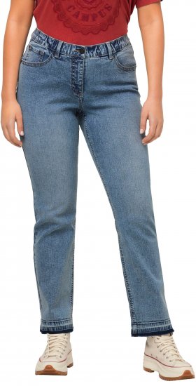 Ulla Popken Wide Leg Stretch Fit Mandy Jeans Light Blue Denim - Teksad & Püksid Suuremates Suurustes – Plus Size - 