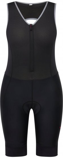 Ulla Popken Padded Cycling Zip Front Bodysuit Black - Teksad & Püksid Suuremates Suurustes – Plus Size - 