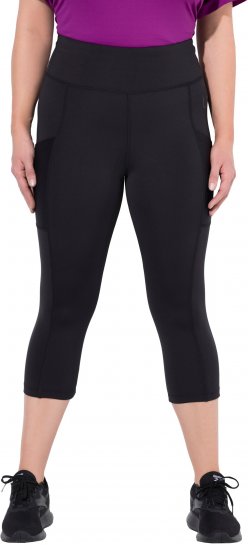 Ulla Popken Cropped High Waisted Leggings Black - Teksad & Püksid Suuremates Suurustes – Plus Size - 