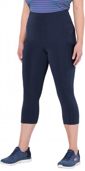 Ulla Popken Cropped High Waisted Leggings Navy - Teksad & Püksid Suuremates Suurustes – Plus Size - 