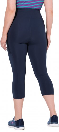 Ulla Popken Cropped High Waisted Leggings Navy - Teksad & Püksid Suuremates Suurustes – Plus Size - 