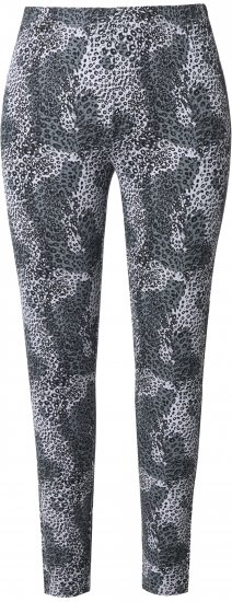 Ulla Popken Leopard Print Leggings Black - Teksad & Püksid Suuremates Suurustes – Plus Size - 
