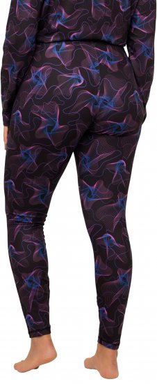 Ulla Popken Geometric Wave Quick Drying Ski Leggings Black - Teksad & Püksid Suuremates Suurustes – Plus Size - 