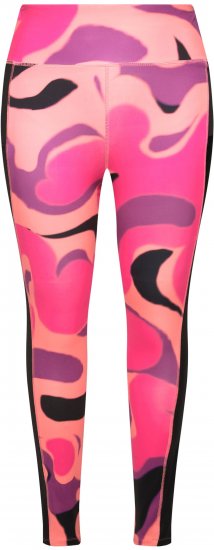 Ulla Popken Abstract Print Quick Dry Leggings Purple - Teksad & Püksid Suuremates Suurustes – Plus Size - 