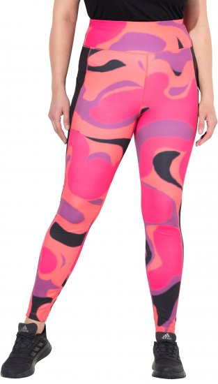 Ulla Popken Abstract Print Quick Dry Leggings Purple - Teksad & Püksid Suuremates Suurustes – Plus Size - 