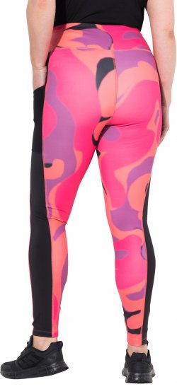 Ulla Popken Abstract Print Quick Dry Leggings Purple - Teksad & Püksid Suuremates Suurustes – Plus Size - 