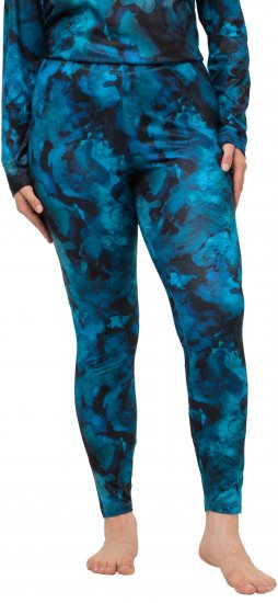 Ulla Popken Ink Print Functional Ski Leggings Blue - Teksad & Püksid Suuremates Suurustes – Plus Size - 