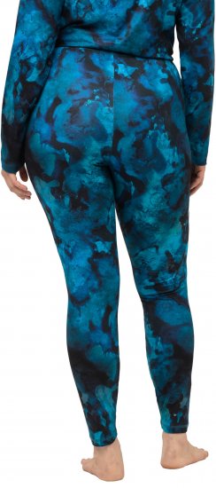 Ulla Popken Ink Print Functional Ski Leggings Blue - Teksad & Püksid Suuremates Suurustes – Plus Size - 