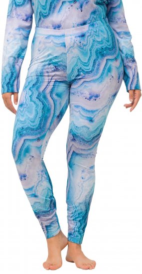 Ulla Popken Marble Ski Leggings Blue - Teksad & Püksid Suuremates Suurustes – Plus Size - 
