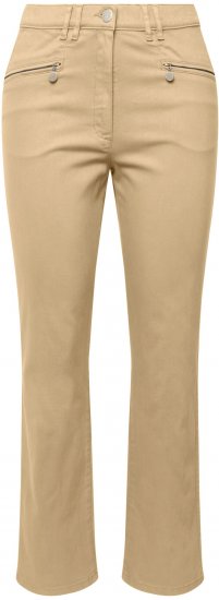 Ulla Popken Mony Tapered Leg Zip Pocket Pants Dark Putty - Teksad & Püksid Suuremates Suurustes – Plus Size - 